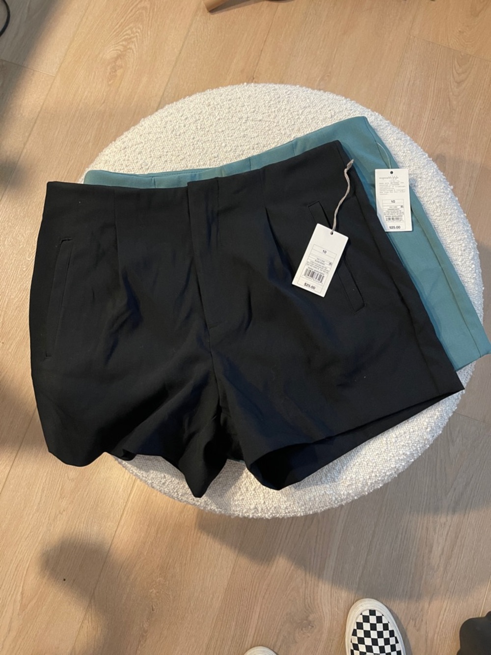 A new day shorts, black and green